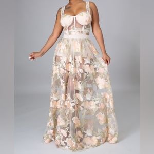 ZARI EMBROIDERED SEE THROUGH PROM MAXI DRESSES